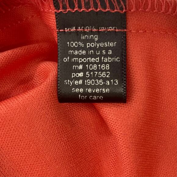 Orange ruffled strapless belted sundress by full tilt Women's xs boho hi low hem - Picture 8 of 9